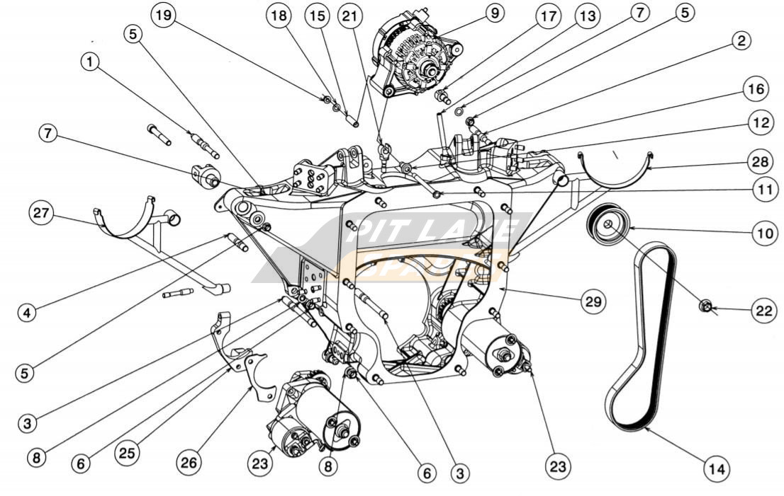 ALTERNATOR & STARTER ASSY (JUDD) Diagram